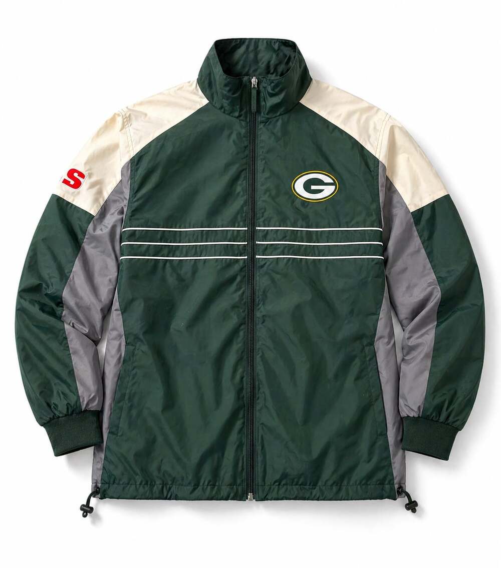 Vintage NFL x Sports Illustrated Green Bay Packers Windbreaker Jacket Size Large